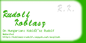 rudolf koblasz business card